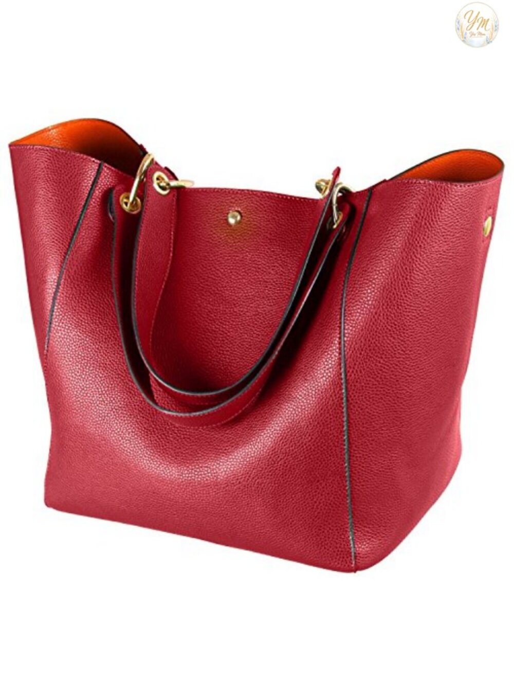 Large Work Tote Bag for Women Vegan Leather Bucket Purse Shoulder Bag